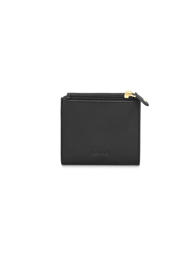 Fastrack Black Wallet | Faux Leather Women’s Wallet with Card Slots & Magnetic Closure | Compact Ladies Wallet for Daily Use - Image 4